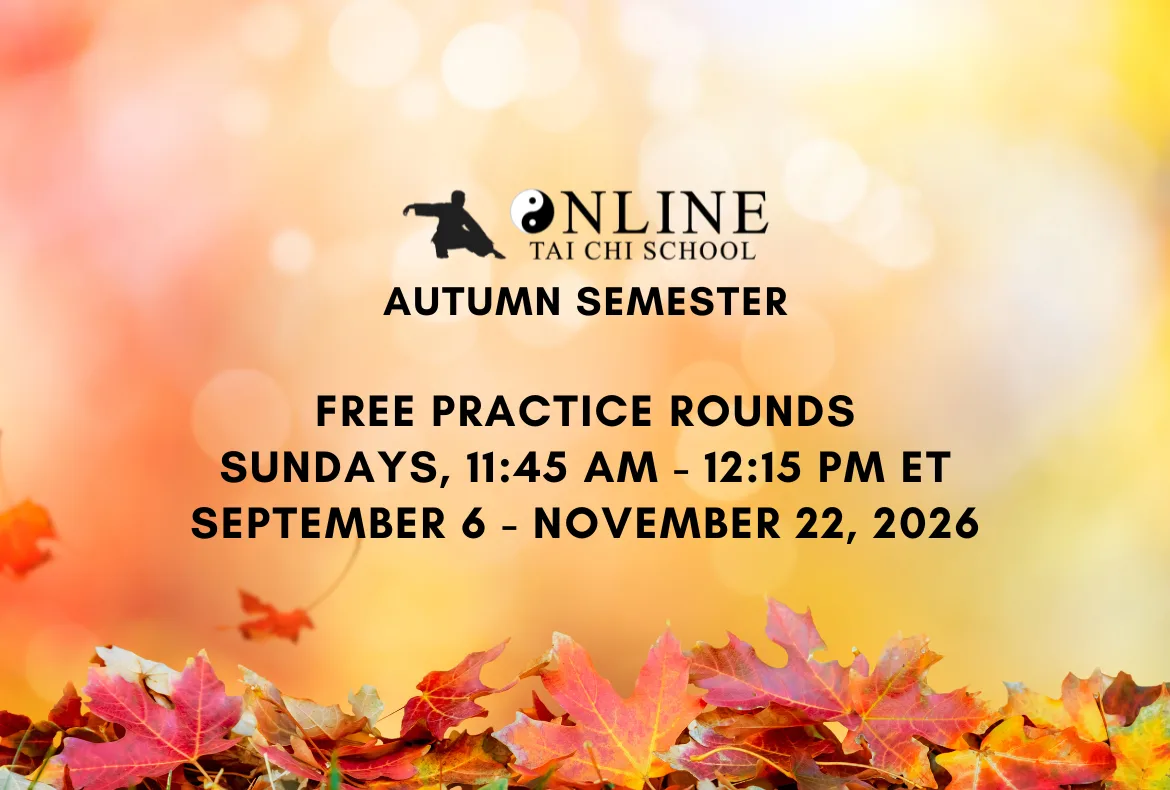 autumn background with free tai chi rounds information